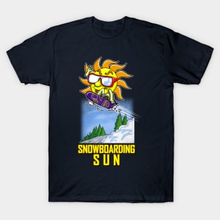 Snowboarding Sun Cool Winter Snow Sports Gift T-Shirt